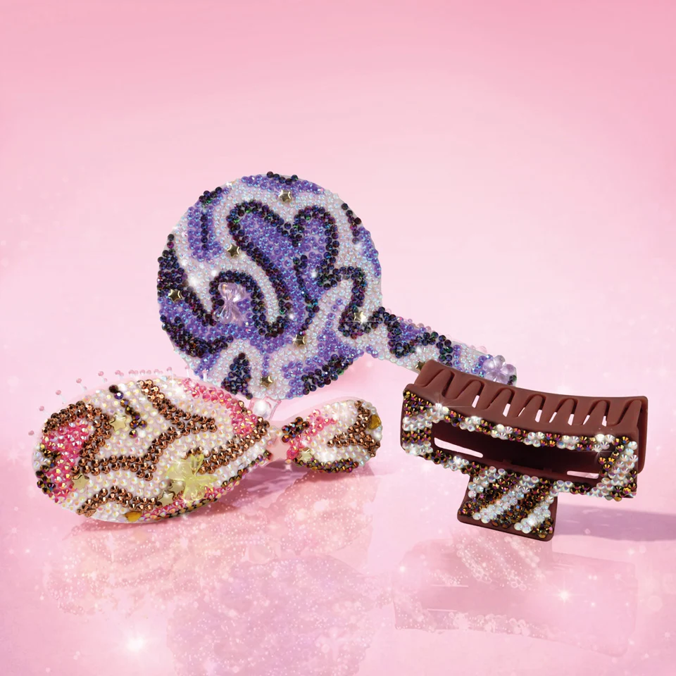 Funkelnde Haaraccessoires mit Perlen, Glitzer